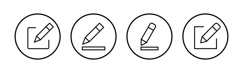 Edit icons set. Pencil icon. sign up Icon vector