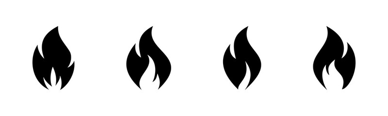 Fire icons set . Fire flame icon template.