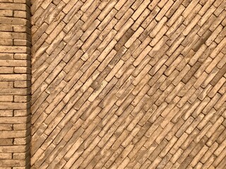 old style building with brick wall background