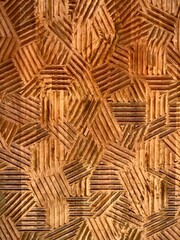 Obraz premium wood carving pattern background. wood texture traditional concept