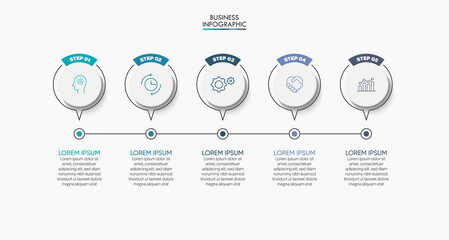 Business data visualization. timeline infographic icons designed for abstract background template milestone element modern diagram process technology digital marketing data presentation chart Vector