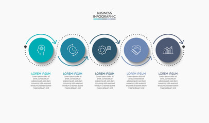 Business data visualization. timeline infographic icons designed for abstract background template milestone element modern diagram process technology digital marketing data presentation chart Vector - obrazy, fototapety, plakaty