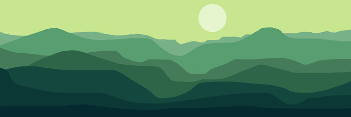 landscape of mountains vector illustration for web banner background and wallpaper background