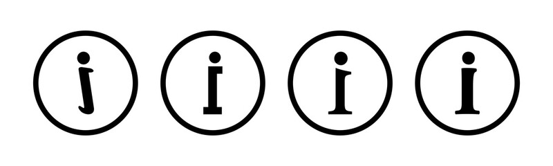 Information icons set. Info sign. About us