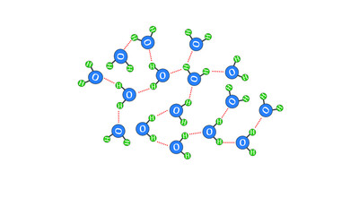Hydrogen bonding [water molecules]