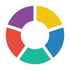 Obraz premium Pie chart icon vector graph diagram symbol for big data analytics reports and statistics information in a flat color illustration