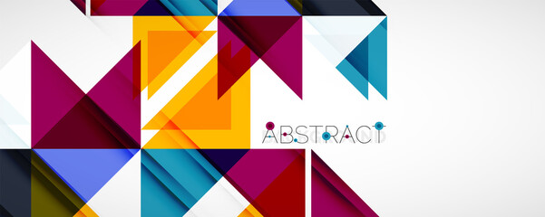 Set of vector triangle geometric backgrounds. Vector illustration for covers, banners, flyers and posters and other designs