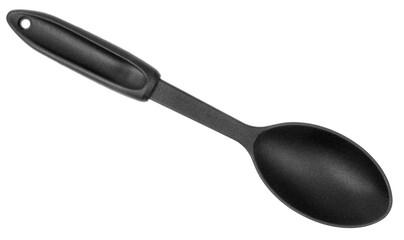 Silicone salad spoon isolated on white background
