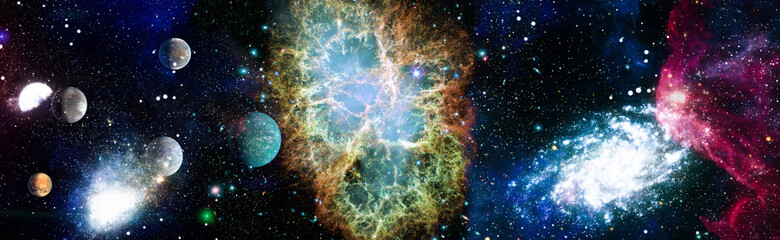 Mystical beautiful space. Unforgettable diverse space background Elements of this image furnished...