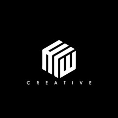 HIW Letter Initial Logo Design Template Vector Illustration