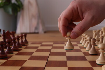 person playing chess