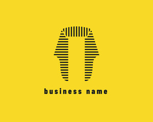 flat pharaoh's hat logo design