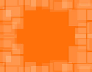Abstract geometric squares and rectangles background with copy space, orange pattern, repeating elements, wallpaper