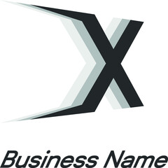 Simple X initial Logo Design