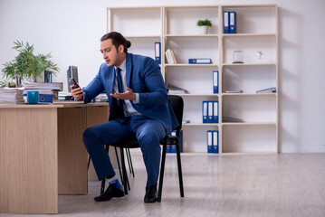 Businessman working in the office