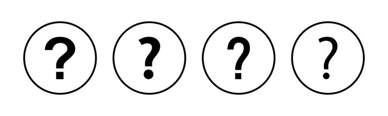 Question Icons set. Question mark sign. help icon. Faq