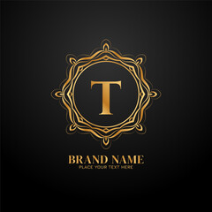 Letter T luxury brand logo concept design