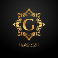 Letter G luxury premium brand logo concept design