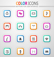 Theater icons set
