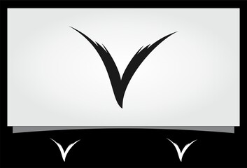 abstract letter V vector logo