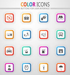 Travel icons set
