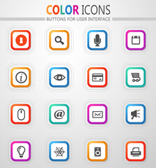 User interface icons set