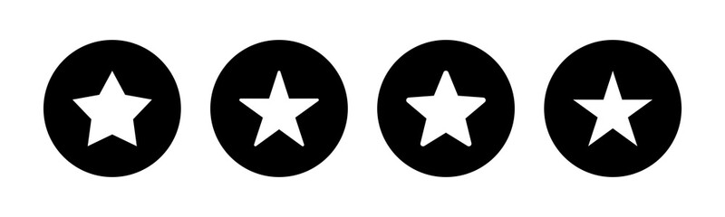 Star Icons set. Star vector icon. Rating symbol