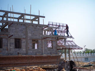 The technician is building a temple. at temple called 