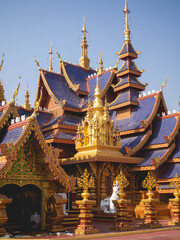 Fototapeta premium Atmosphere in the temples of Thailand At Temple name is Wat Pipat Mongkol, Thungsaliam, Sukhothai, Thailand in 26 February 2021.