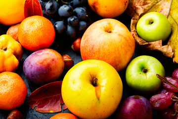 Fresh seasonal,autumn fruit