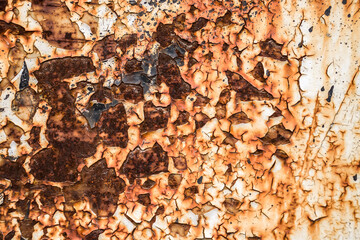Dirty rusty metal surface as background.