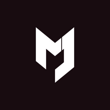 Letter MJ simple logo design vector