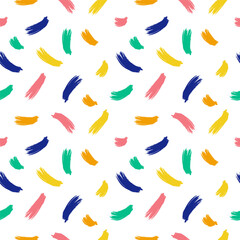 Colorful children hand drawn vector seamless pattern perfect for textile, prints, cards, web