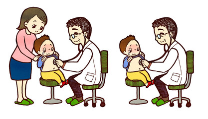 小児科の診察イラスト