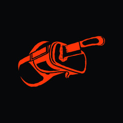 grunge stabbed goggle glass illustration