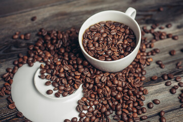 coffee beans cup aroma morning Arabica drink preparation