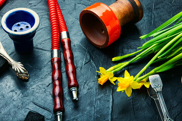 Shisha with floral tasty