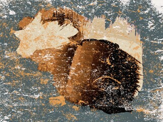 abstract grunge background graphic stylization on textured canvas of chaotic strokes of paint spots