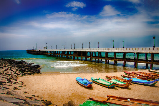 Pondicherry pier view