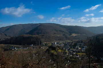 Fototapeta na wymiar Nice view of the small town of Kreuzberg, Altenahr in Rhineland-Palatinate