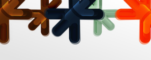 Abstract glossy crosses background for business or technology presentations, internet posters or web brochure covers