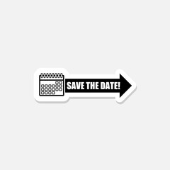 Save The Date simple sticker icon