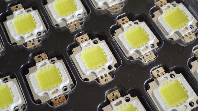 Dot Matrix LED On Black Background.