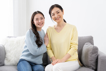 Obraz premium 日本人 仲良し親子