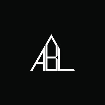 A B L letter logo vector design on black color background. abl monogram