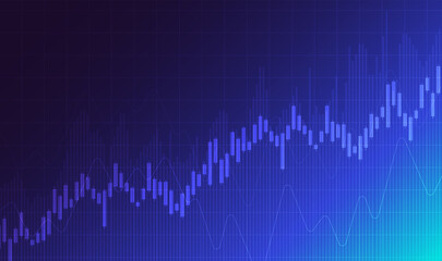 Stock market investment trading graph in graphic concept suitable for financial investment or Economic trends business idea. Vector illustration design