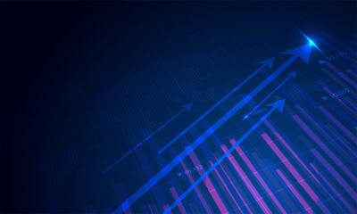 Stock market investment trading graph in graphic concept suitable for financial investment or Economic trends business idea. Vector illustration design