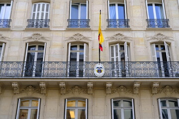 Fototapeta na wymiar The embassy of Venezuala in Paris. 