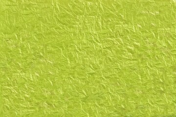 Bright green crumpled textured parchment paper background.