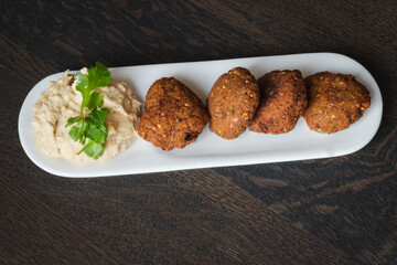 Falafel with Hummus, homemade hummus dip, chickpea recipe